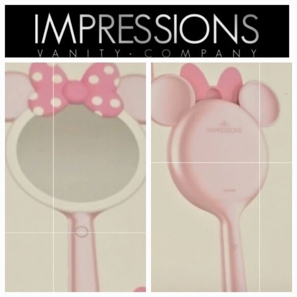 Impressions  X Disney Minnie Mouse Bowtiful Handheld Makeup Mirror - Picture 4 of 12